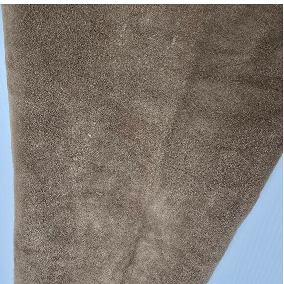 Banana Republic Tan Suede Leather Pants Mid Rise Straight Leg Y2K Size 4 SEE - Picture 8 of 10